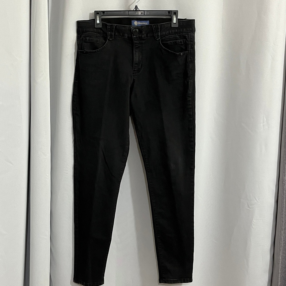 Democracy‎ Ab solution Jeans Women 12 Black Skinny Slimming Stretch Indie Sleaze - Picture 2 of 11